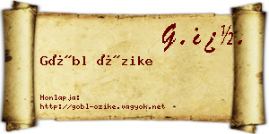 Göbl Őzike névjegykártya